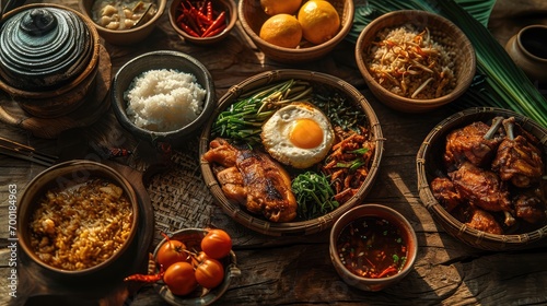 philippines traditional food on the table,  photo