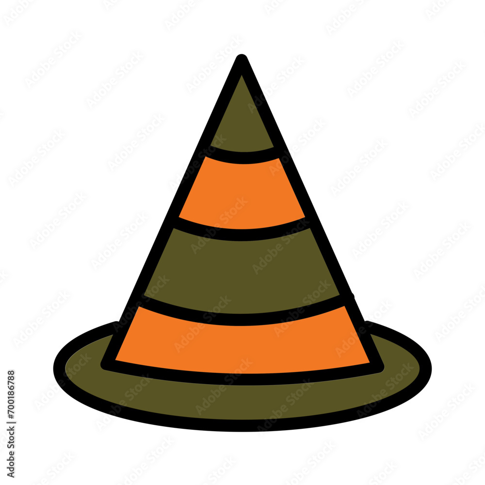 Fototapeta premium Cone Growth Parking Filled Outline Icon