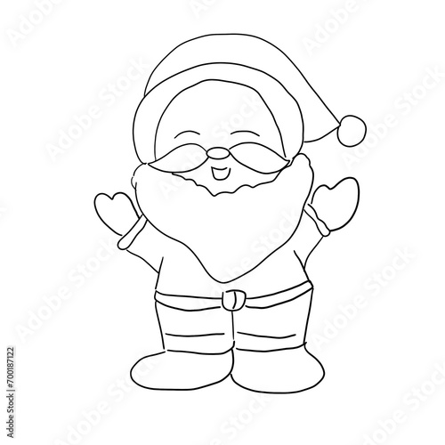 line Christmas drawing for coloring