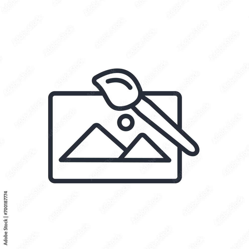 artwork icon. vector.Editable stroke.linear style sign for use web design,logo.Symbol illustration.