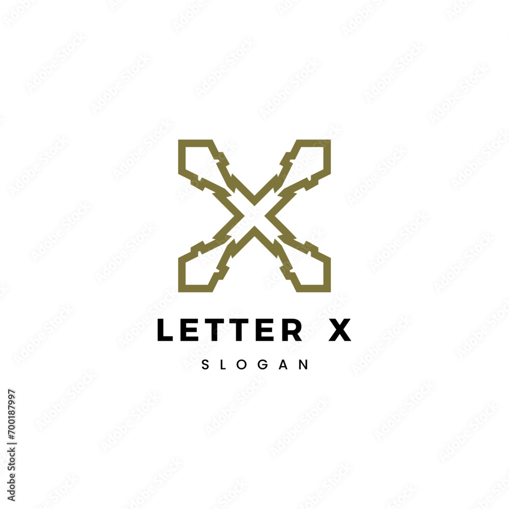 Obraz premium Letter X logo icon design template elements