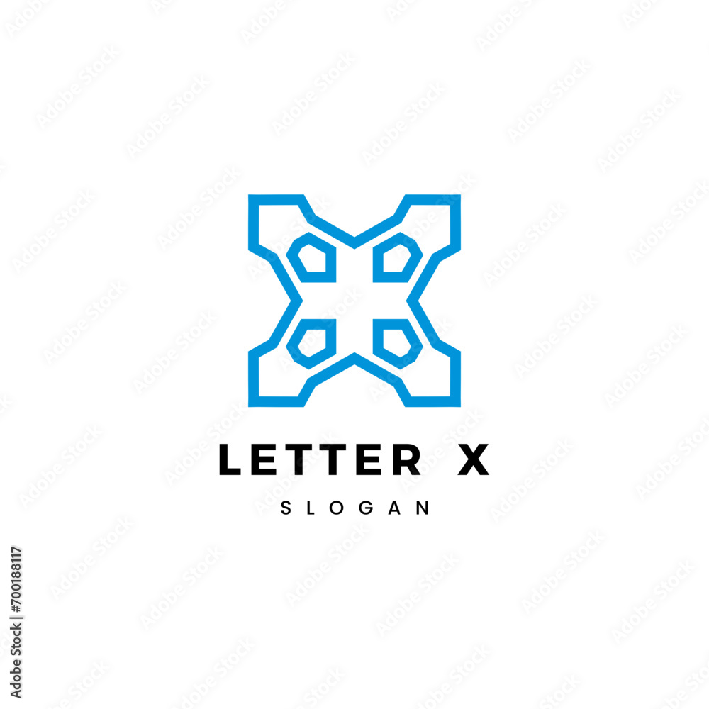 Fototapeta premium Letter X logo icon design template elements