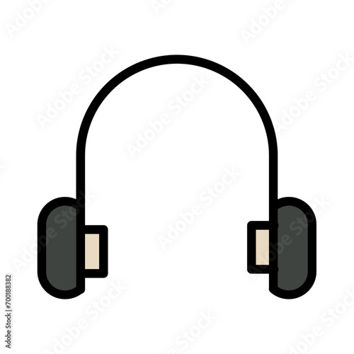 Headphone Audio Sound Filled Outline Icon