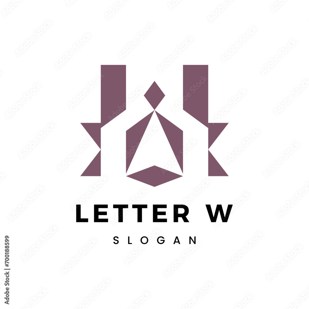 Fototapeta premium Letter W logo icon design template elements