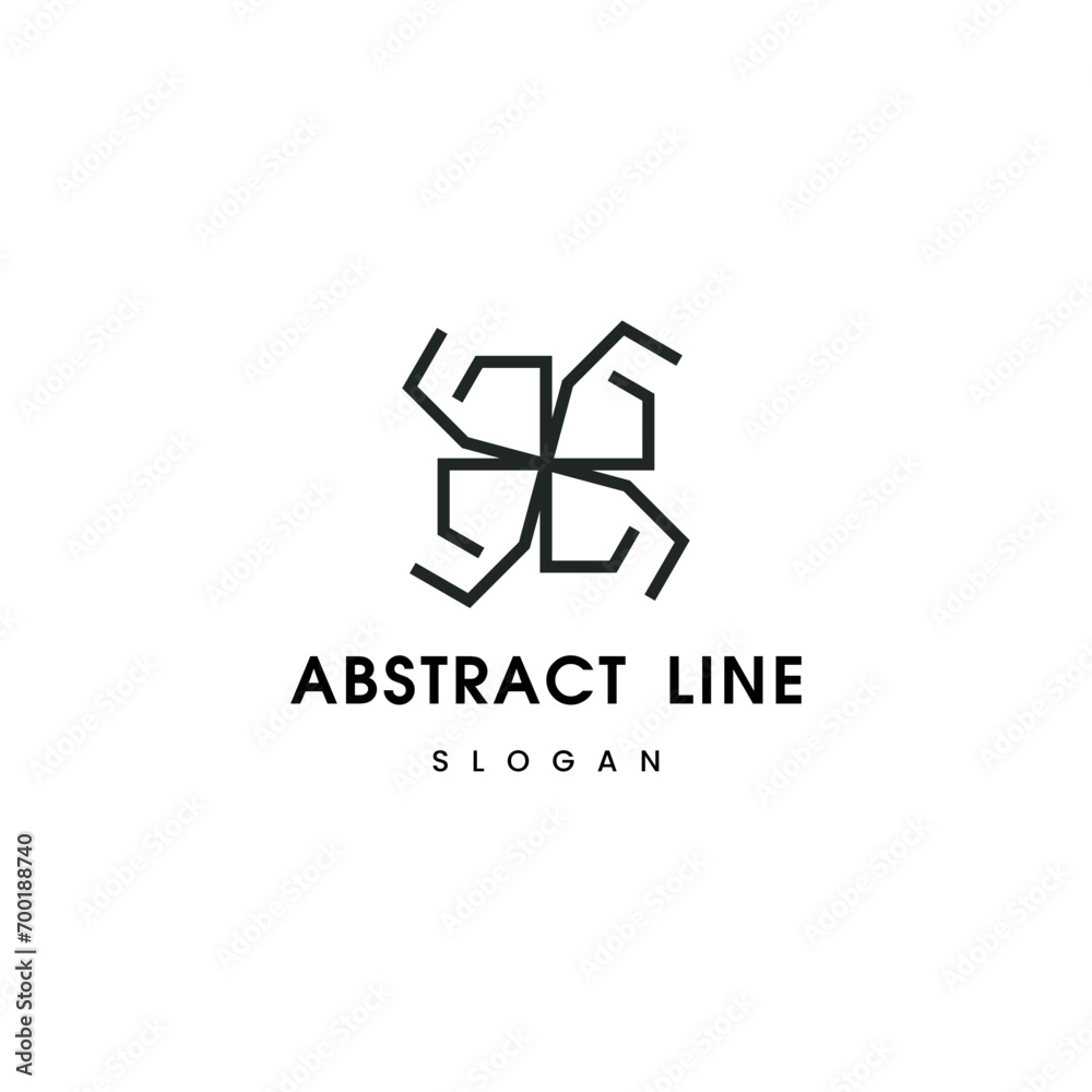 Abstract line vector logo illustration Abstract line vector logo illustration