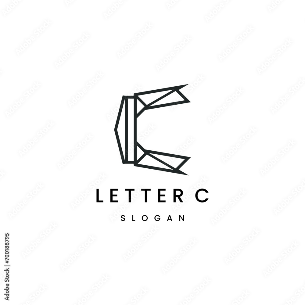 C Lines Geometric Vector Logo