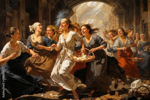 Historical recreation of the French revolution