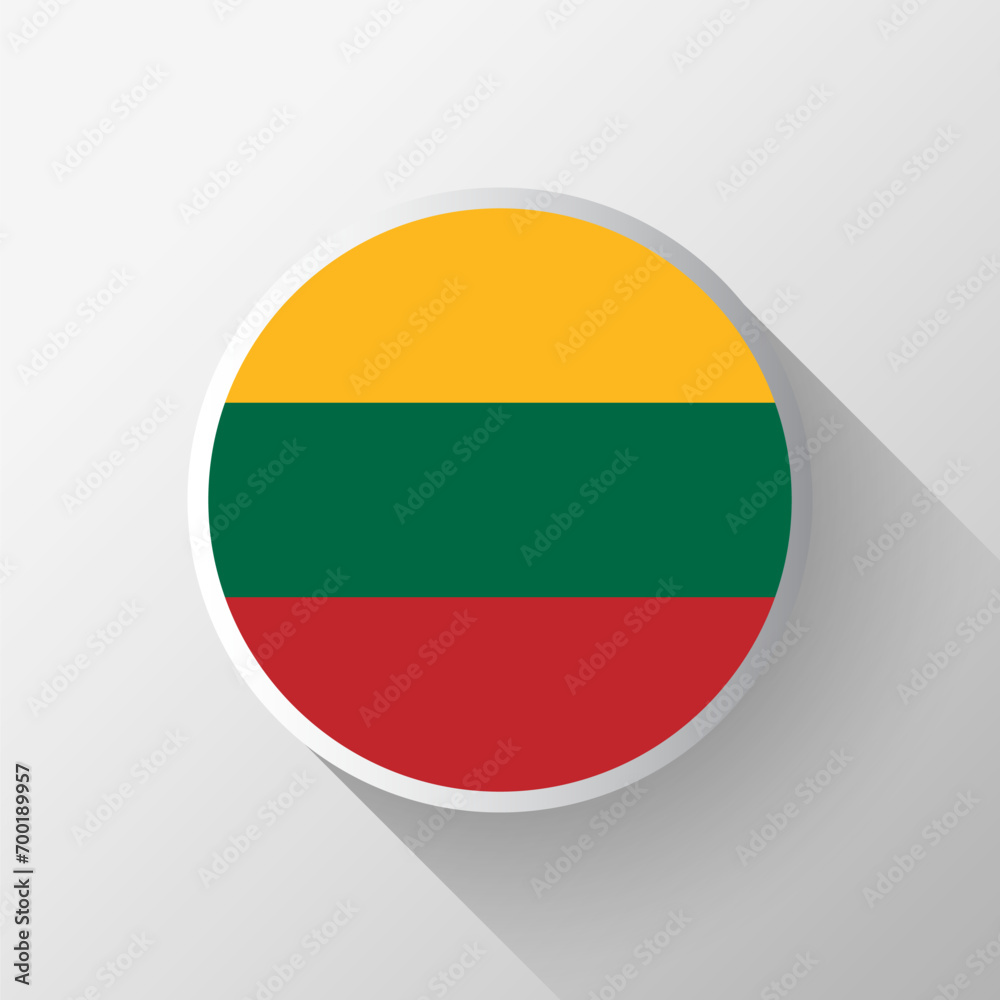 Creative Lithuania Flag Circle Badge Creative Lithuania Flag Circle Badge