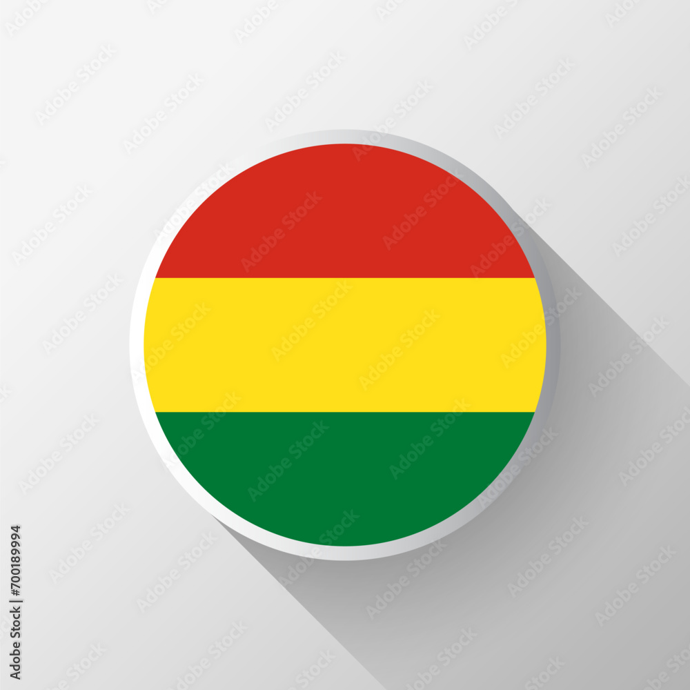 Creative Bolivia Flag Circle Badge Creative Bolivia Flag Circle Badge