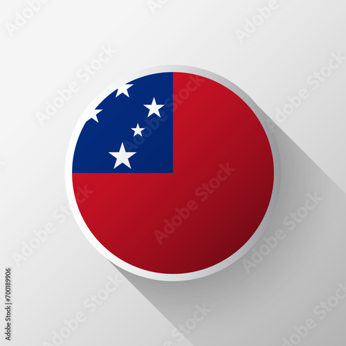 Free Download Creative Samoa Flag Circle Badge - GFXLoad