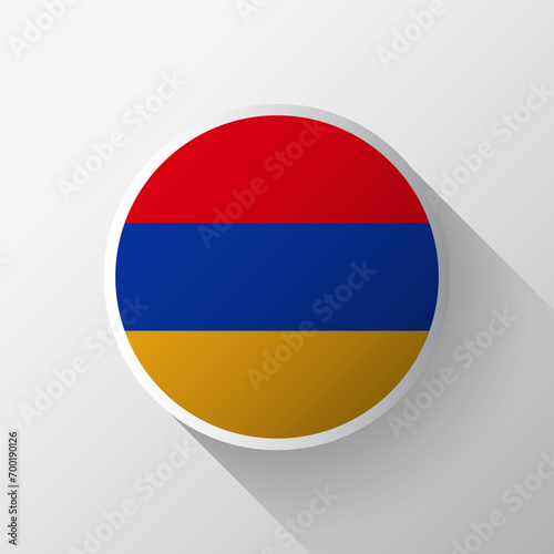 Creative Armenia Flag Circle Badge