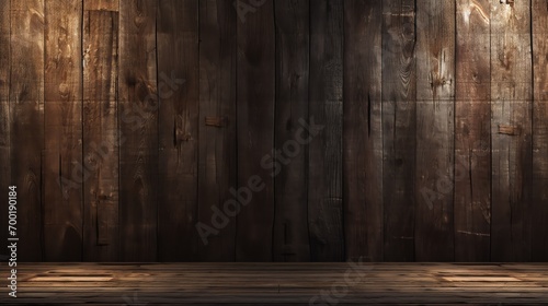 a dark wood wall with a light on it