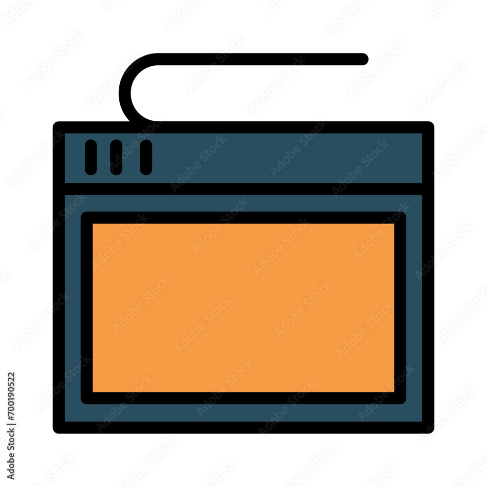 Components Drawing Tablet Filled Outline Icon