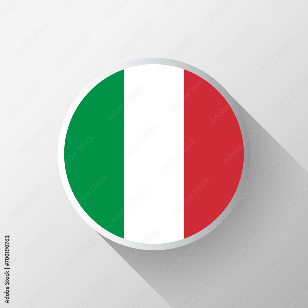 Creative Italy Flag Circle Badge
