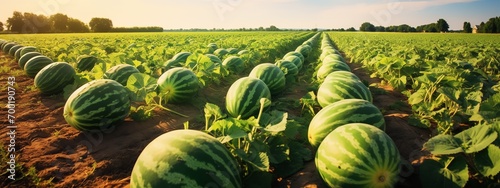 watermelons in a field