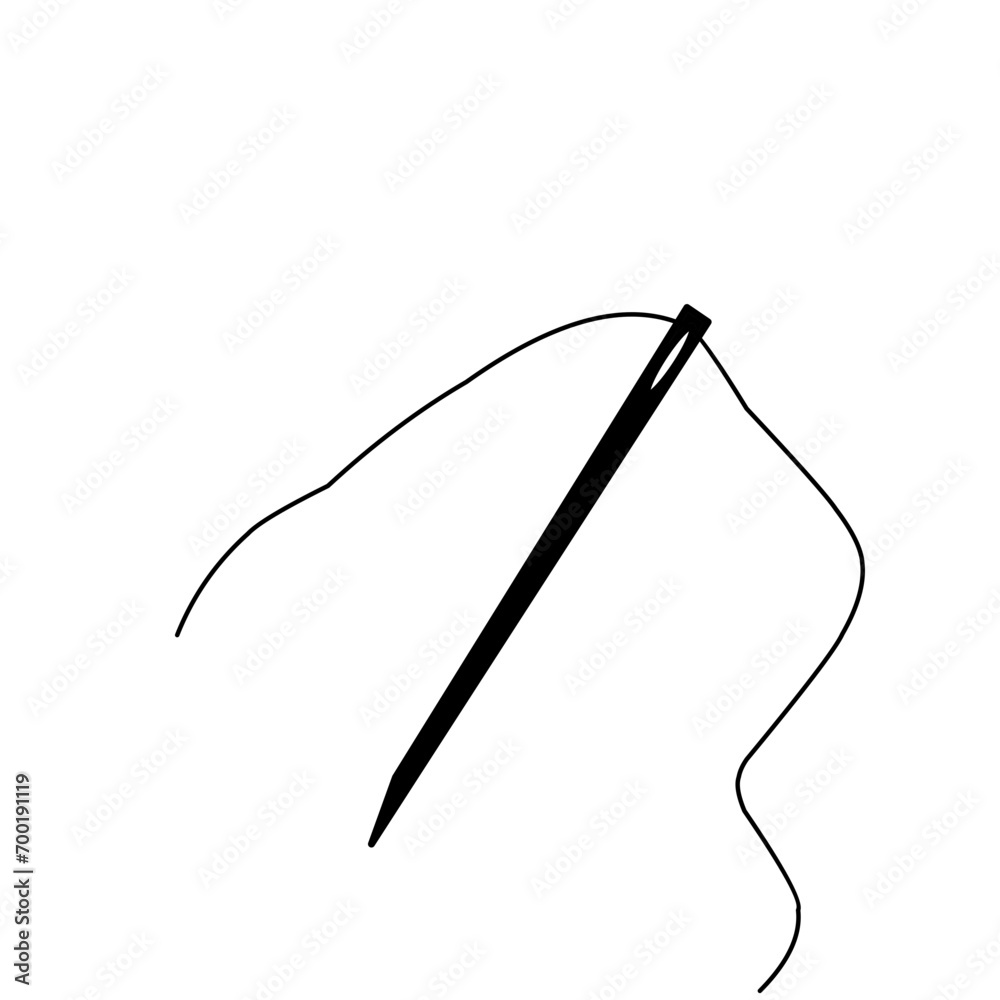 Elegant Needle With Tread Elegant Needle With Tread