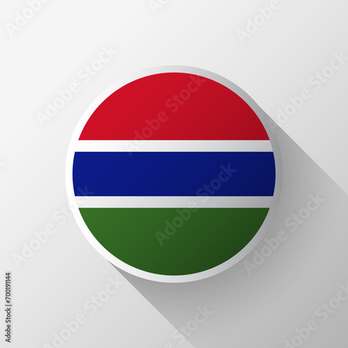 Free Download Creative Gambia Flag Circle Badge - GFXLoad