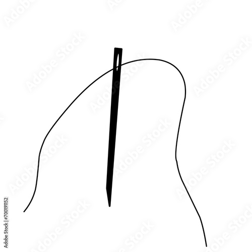 Elegant Needle With Tread 