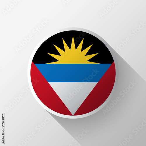 Free Download Creative Antigua and Barbuda Flag Circle Badge - GFXLoad