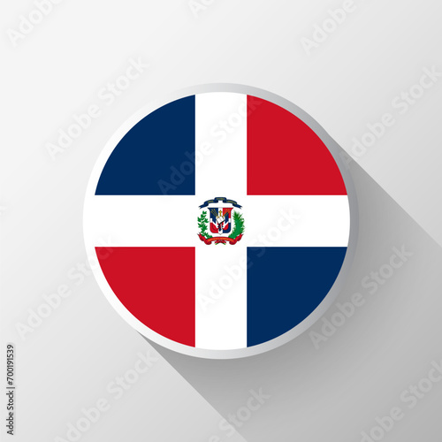 Free Download Creative Dominican Republic Flag Circle Badge - GFXLoad