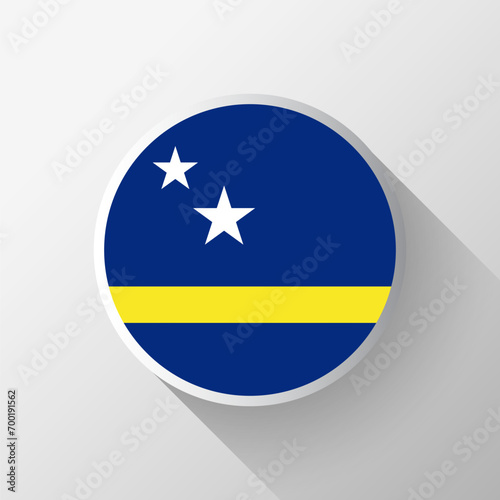 Free Download Creative Curacao Flag Circle Badge - GFXLoad