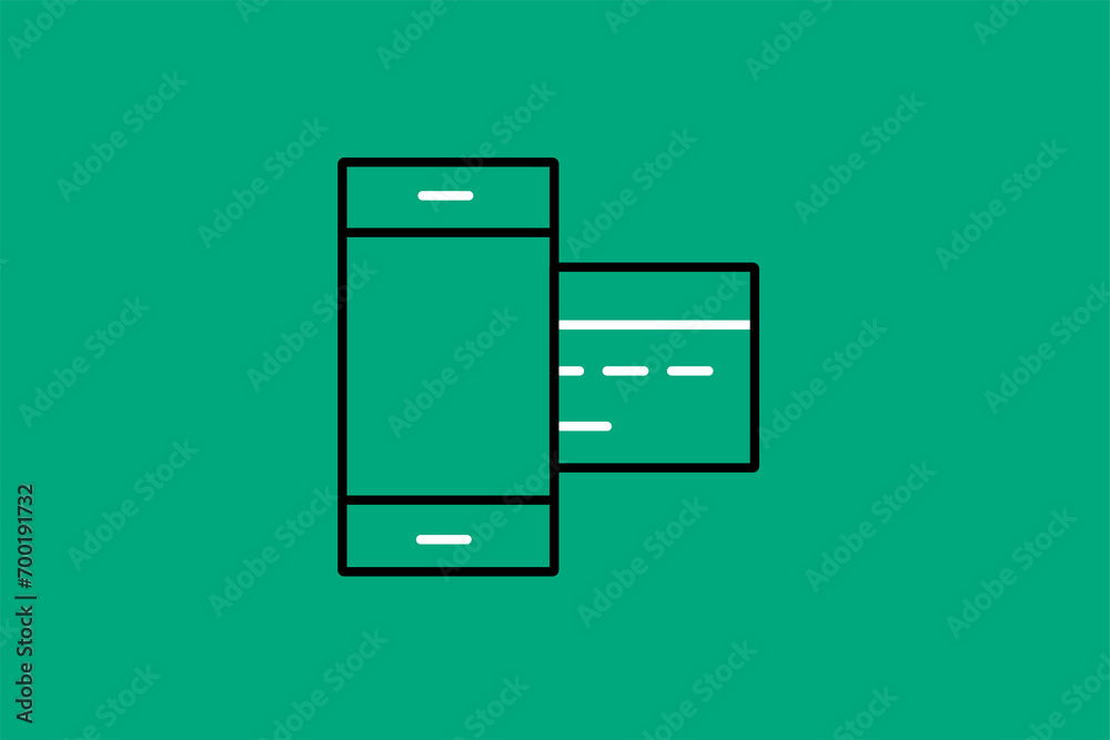 mobile payment illustration in flat style design. Vector illustration. mobile payment illustration in flat style design. Vector illustration.