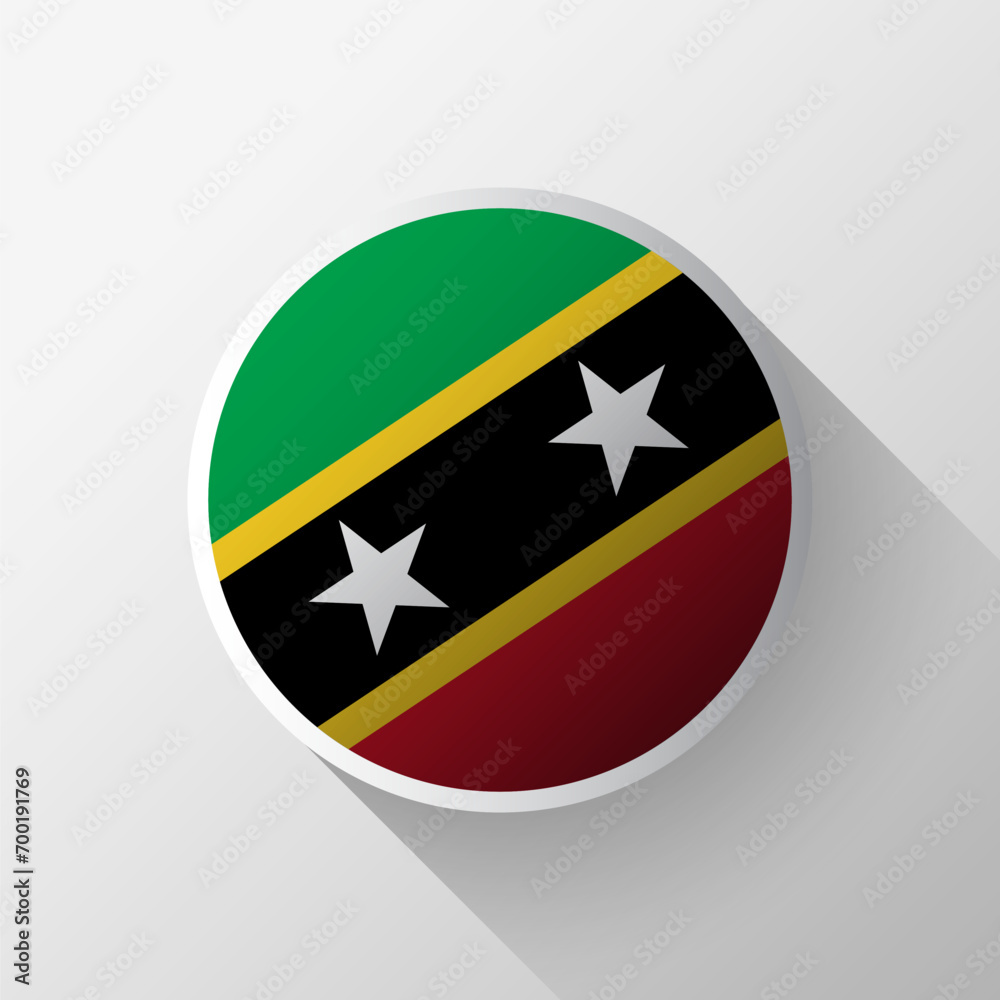 Creative Saint kitts and Nevis Flag Circle Badge Creative Saint kitts and Nevis Flag Circle Badge
