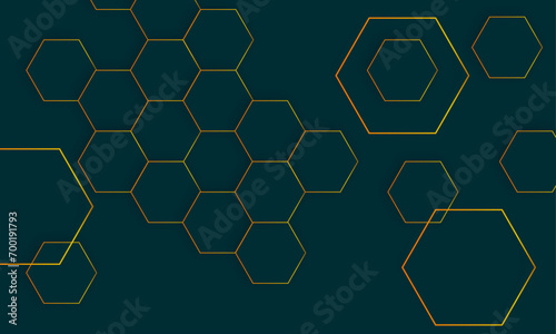 Blue seamless hexagon pattern background. Abstract hexagonal concept technology background. Vector Illustration. Design for banner, poster, template, technology science concept background.