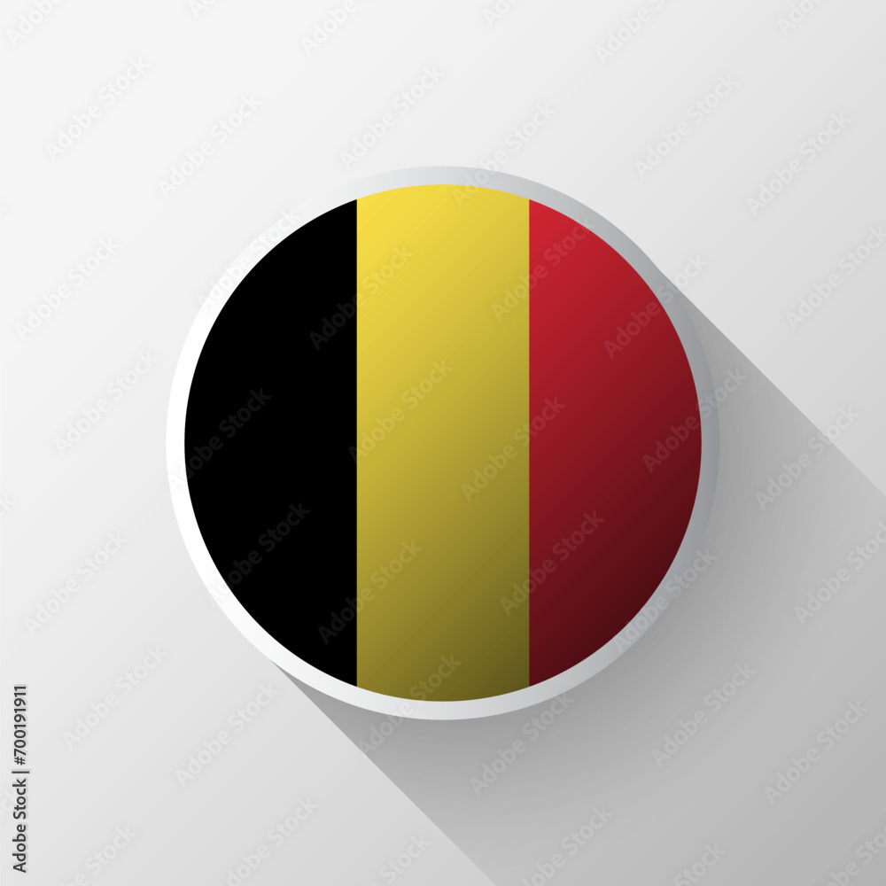 Creative Belgium Flag Circle Badge Creative Belgium Flag Circle Badge
