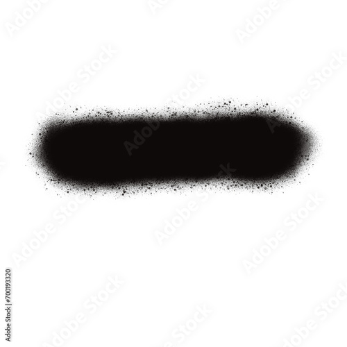 Textured spray paint stroke, black graffiti stripe, isolated transparent