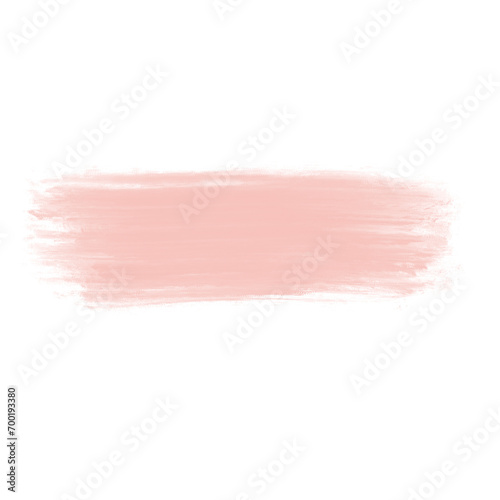 Pastel pink textured paint smudge, isolated transparent design element