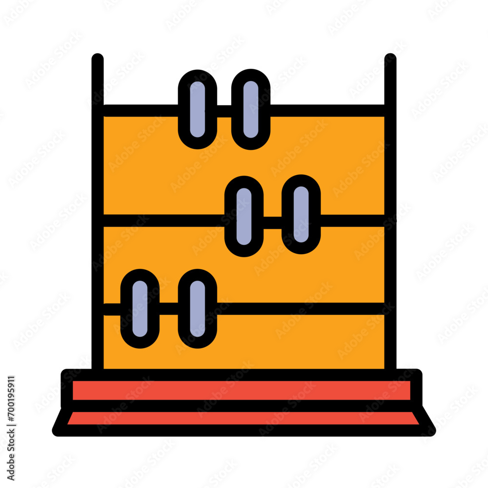 Abacus Math School Filled Outline Icon Abacus Math School Filled Outline Icon