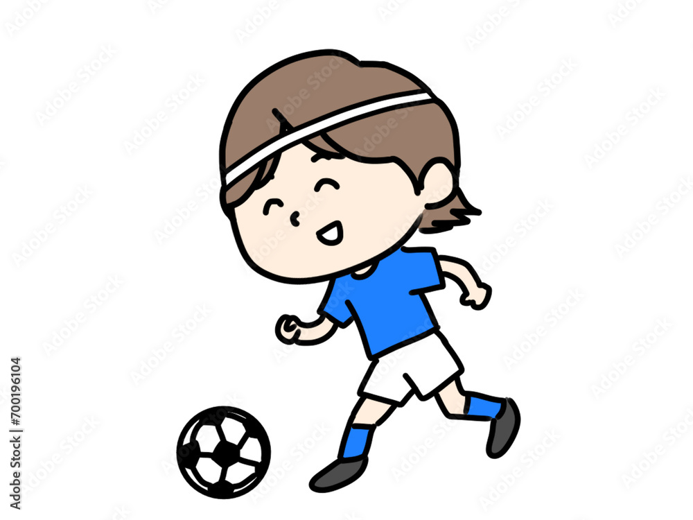 サッカー 女性 イラスト サッカー 女性 イラスト