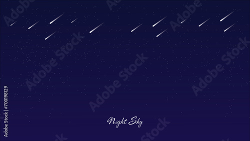 Nighty Blue Sky with Stars illustration 