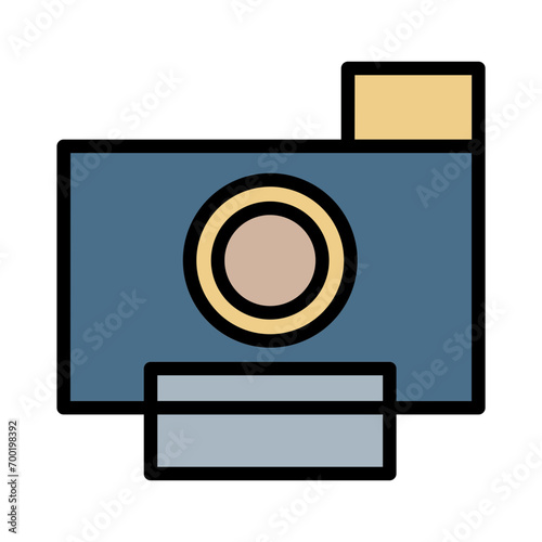 Polaroid Photo Cam Filled Outline Icon