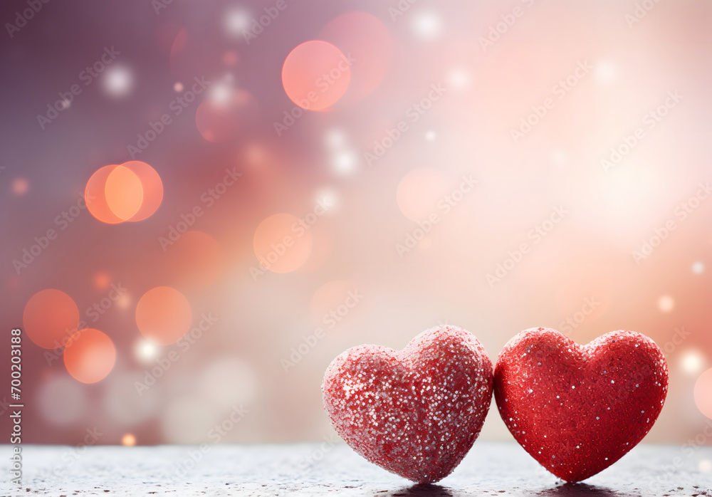 Obraz premium Valentines Day Background Bokeh