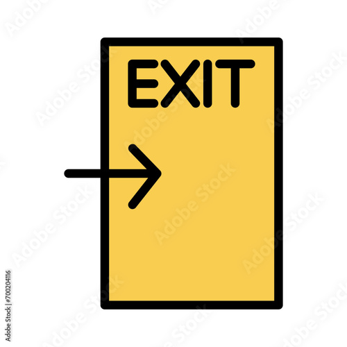 Arrow Door Exit Filled Outline Icon