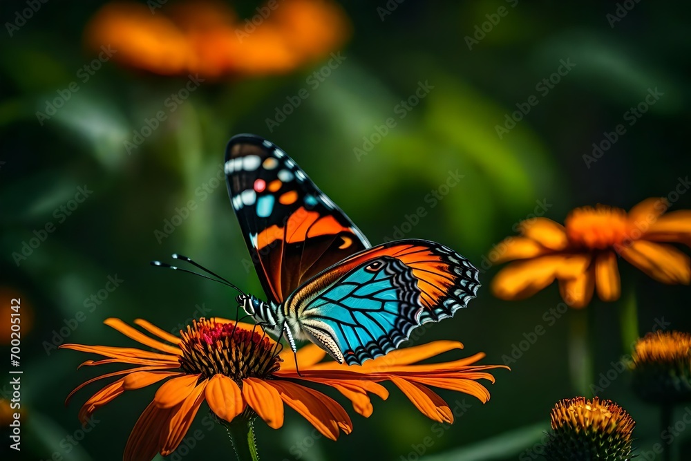 Obraz premium butterfly on flower
