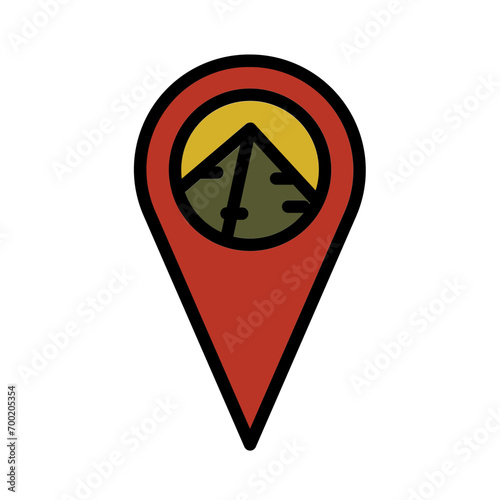 Free Download Pin Location Map Filled Outline Icon - GFXLoad