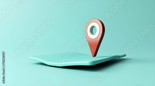 Navigationshilfe: Konzept eines isolierten Standort-Pins photo