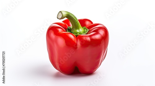 Red paprika isolated in white background