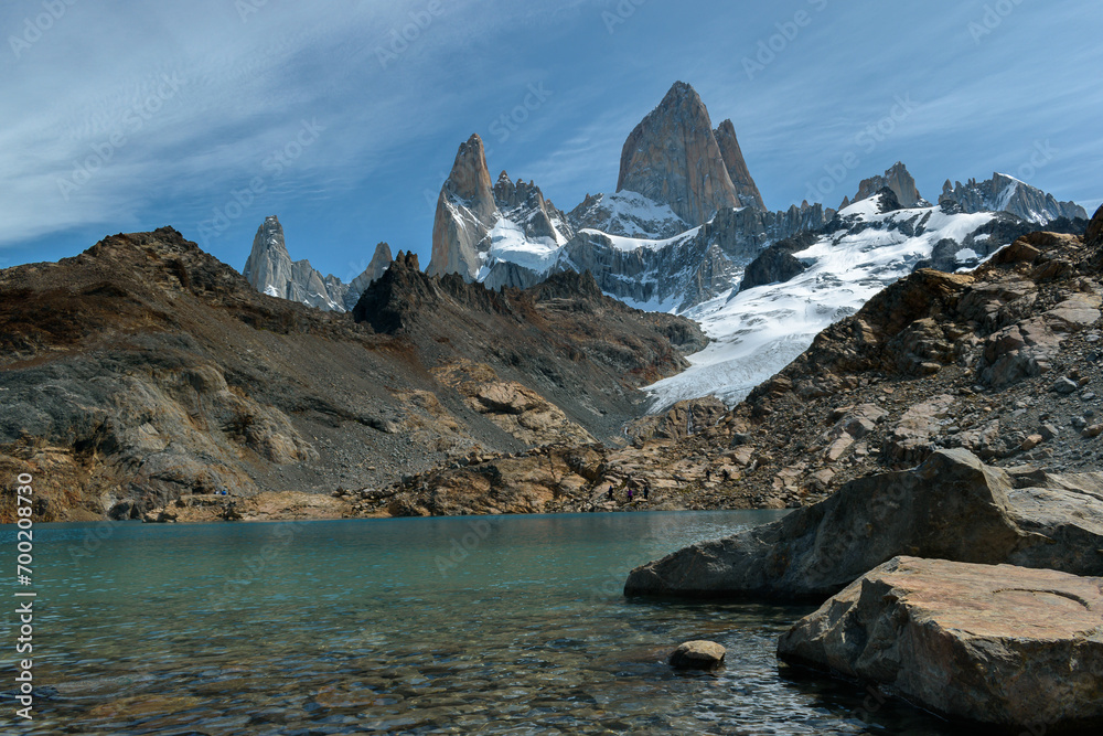 Obraz premium Laguna de los tres, cerro Fitz Roy, El Chaltén, Argentina