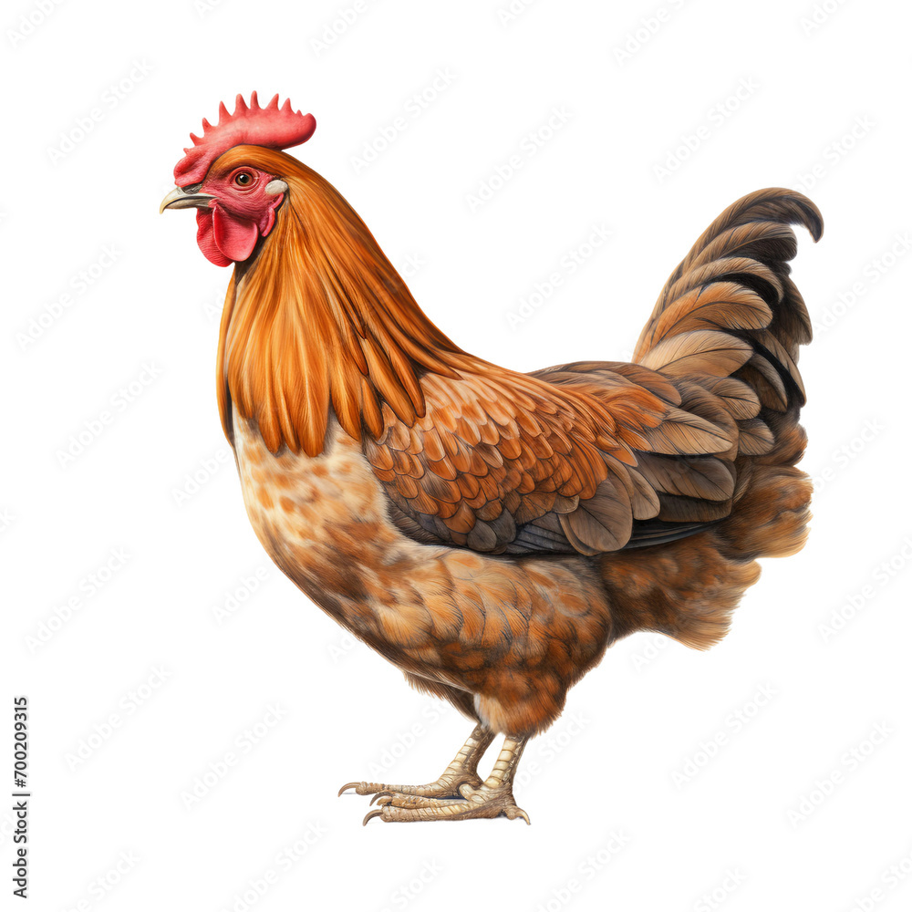 rooster isolated on white background