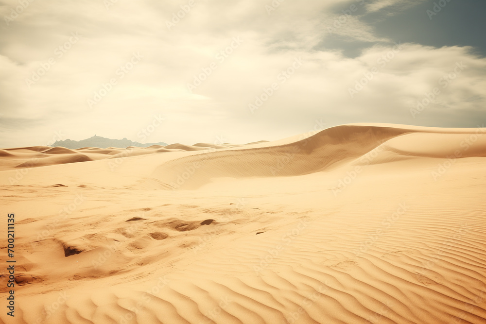 Sand dune landscape background, AI generated image