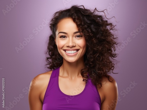 Professional fit woman smiling