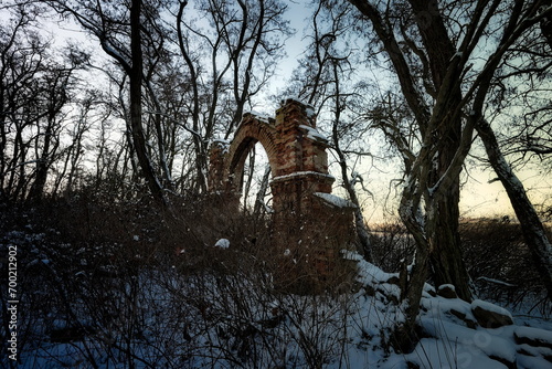 Decayed gate of an abandoned cemetery