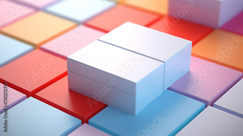 abstract colorful cubes HD 8K wallpaper Stock Photographic Image 