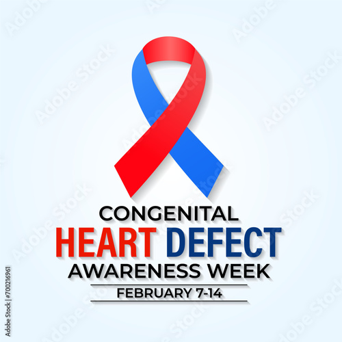 Congenital Heart Defect Awareness Week observed each year during February 7–14 .Calligraphy Poster Design. love icon .Vector illustration.