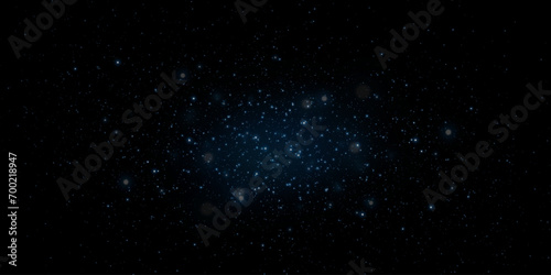  Space background with realistic stardust and shining flares.