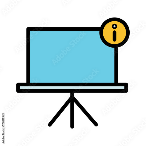 Information Board School Filled Outline Icon
